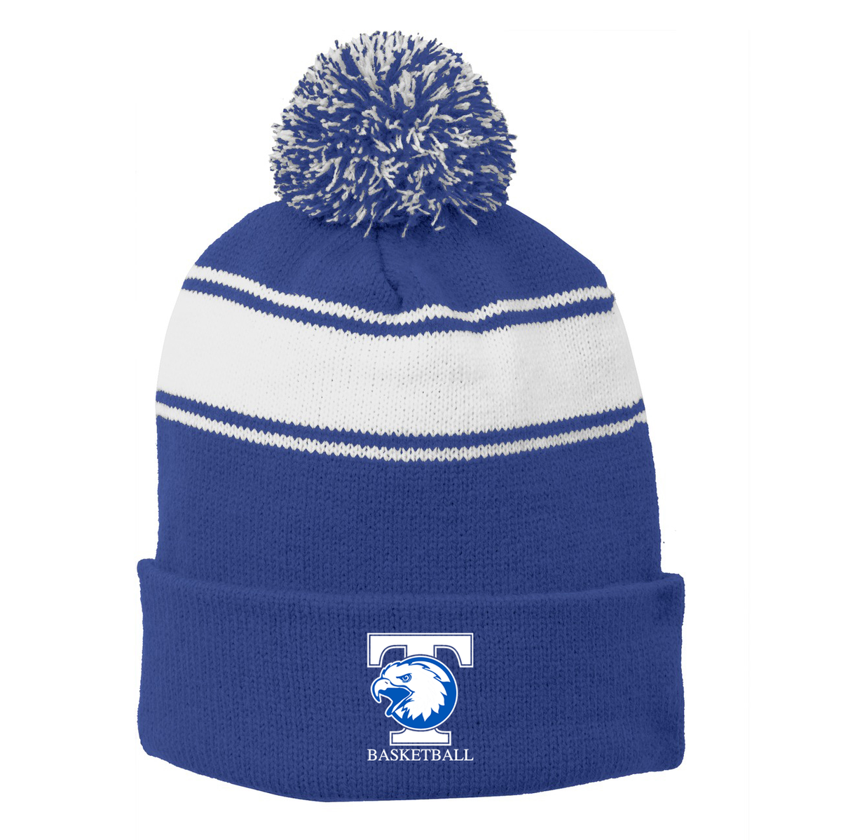 Tolland Travel Basketball Pom Pom Beanie