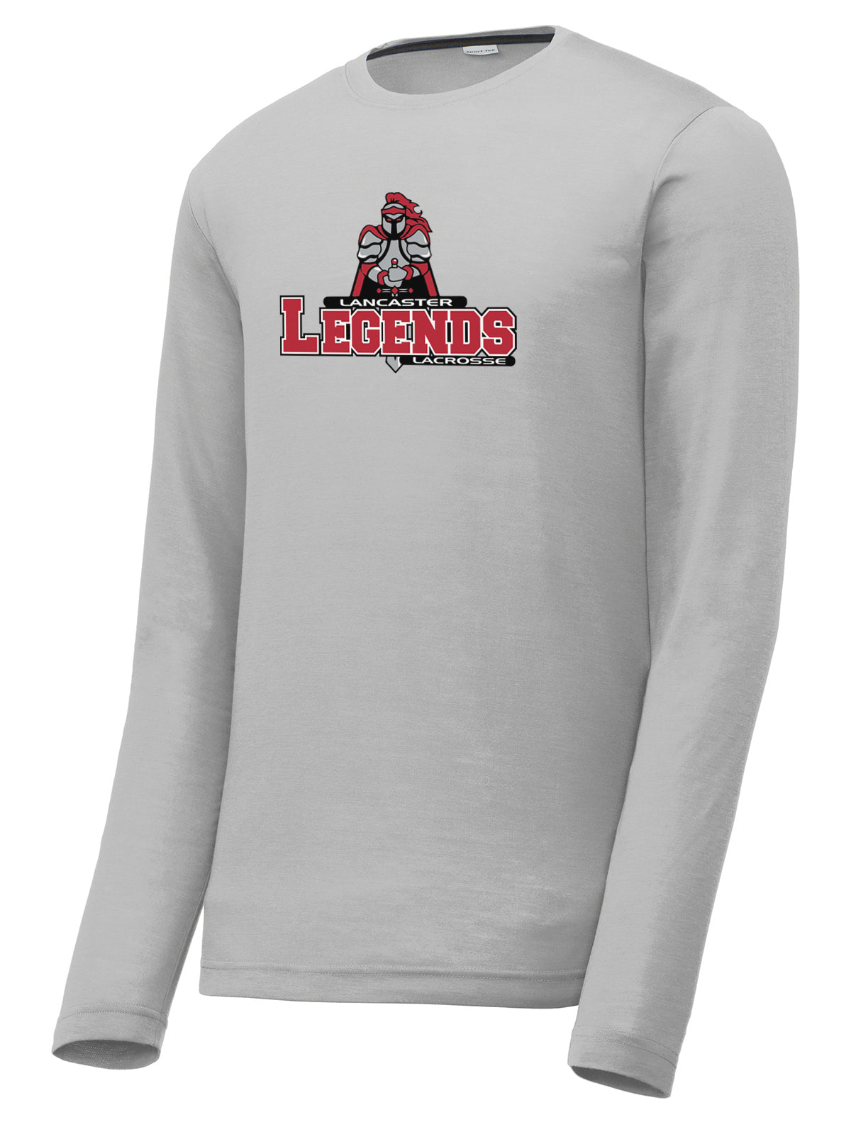 Lancaster Legends Lacrosse Silver Long Sleeve CottonTouch Performance Shirt