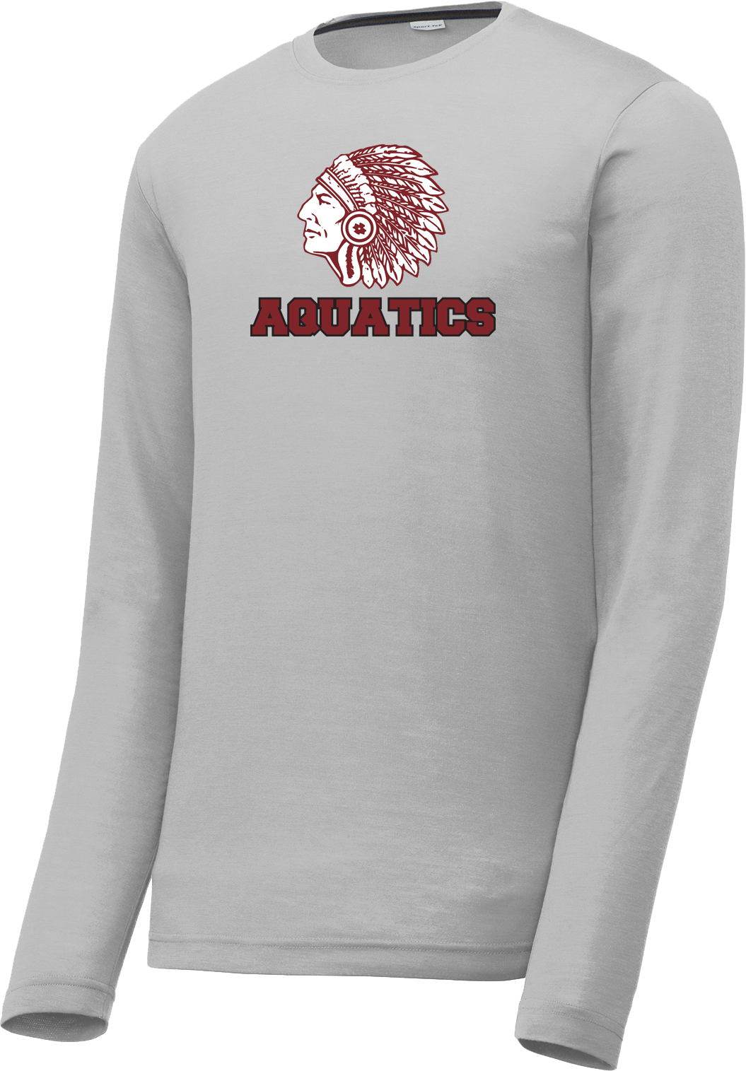 Farmington Aquatics Silver Long Sleeve CottonTouch Performance Shirt