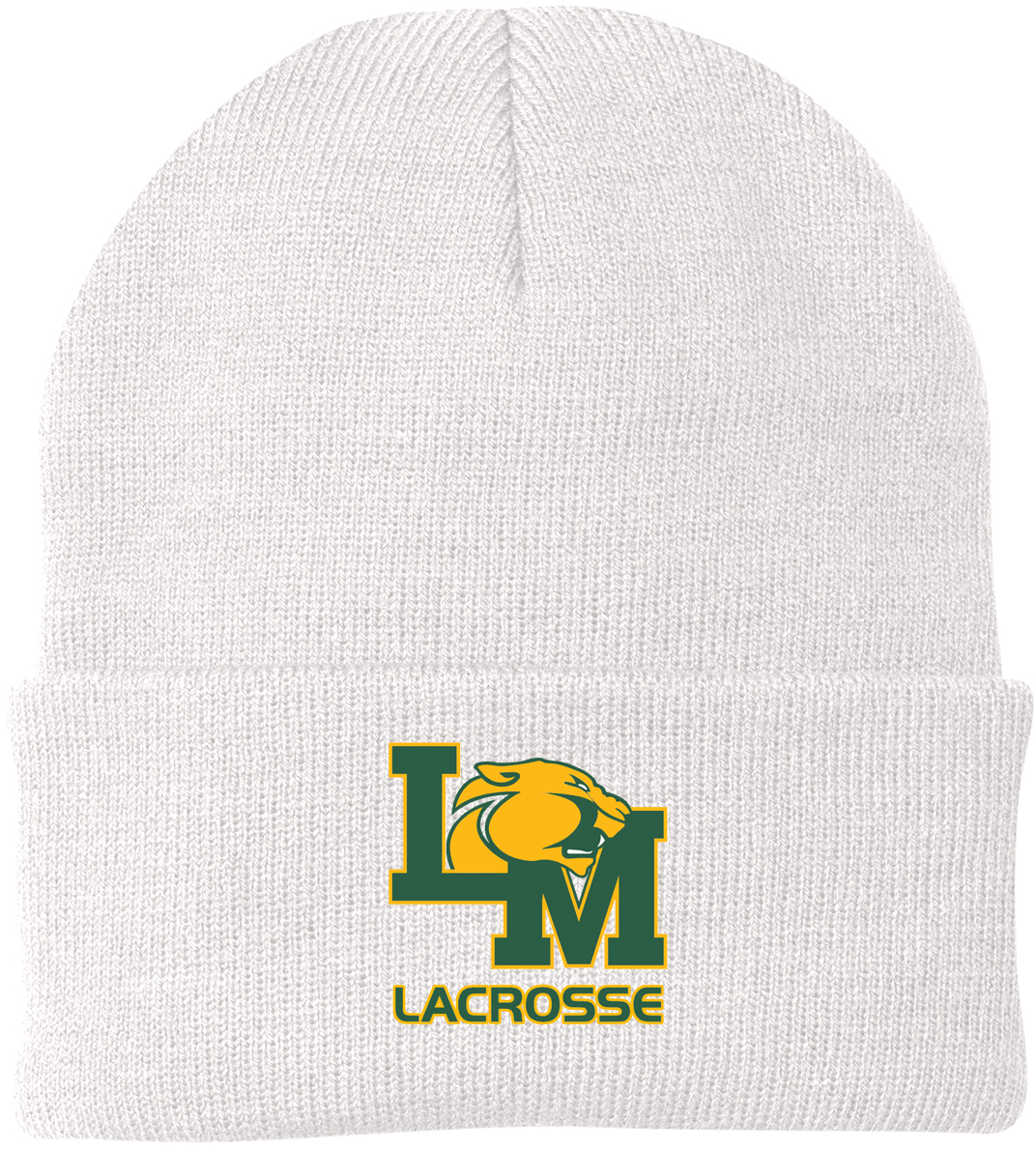 Little Miami Lacrosse White Knit Beanie
