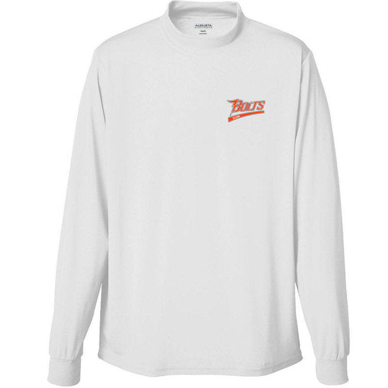 Illiana Thunderbolts White Long Sleeve Performance Turtleneck