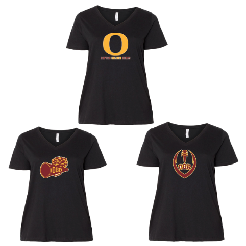 Oxford Golden Bears Curvy Womens T-Shirt