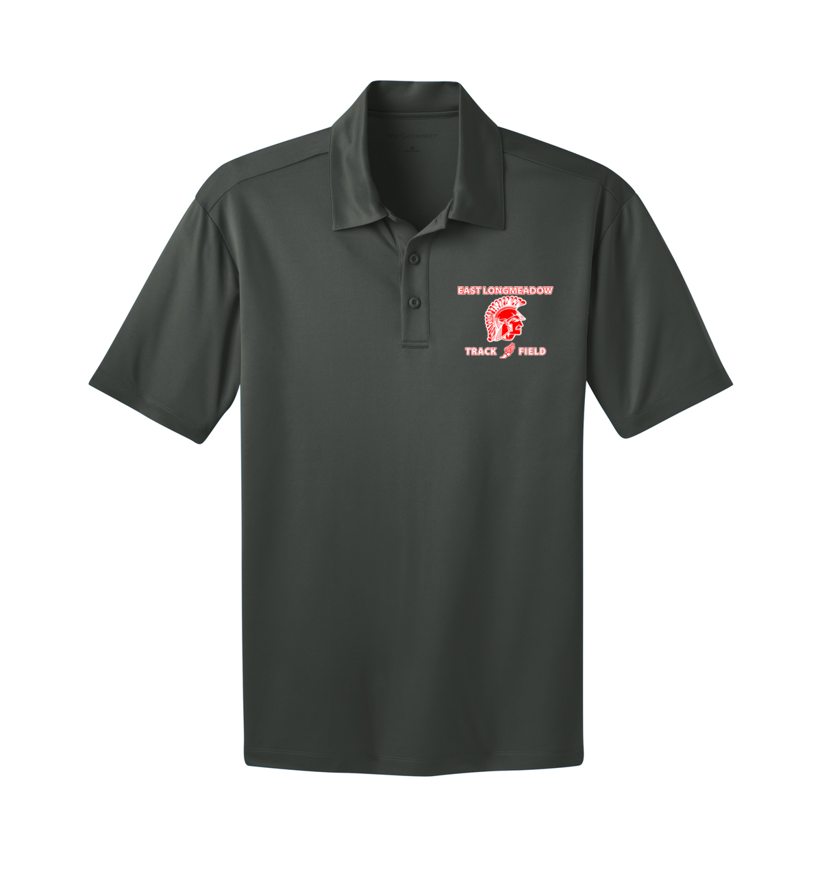 East Longmeadow Track and Field Steel Grey Polo