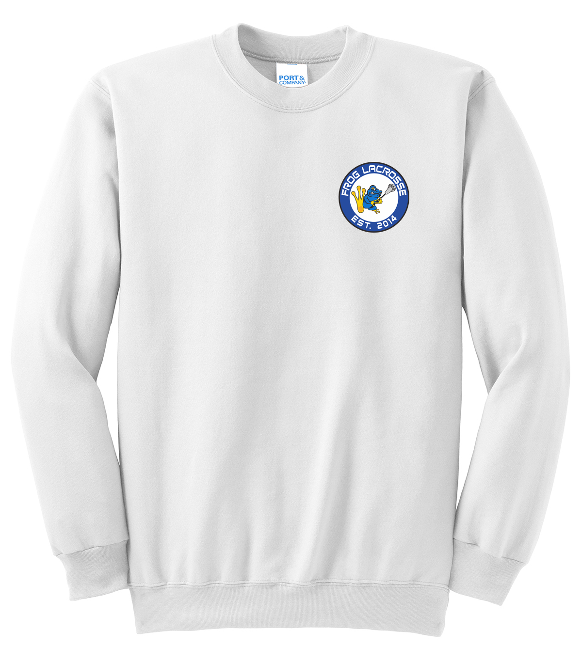 Frog Lacrosse White Crew Neck Sweatshirt