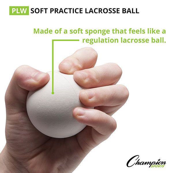 Champion Soft Indoor Lacrosse Practice Balls (Case 120) WHITE