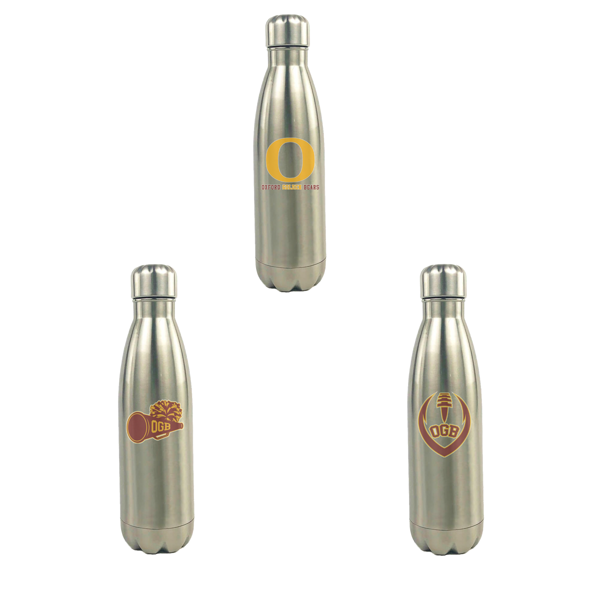 Oxford Golden Bears 17oz Stainless Steel Water Bottle