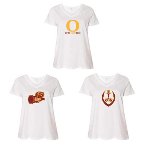 Oxford Golden Bears Curvy Womens T-Shirt