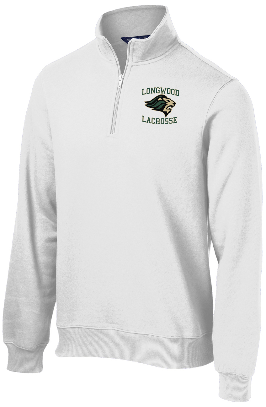 Longwood Lacrosse White 1/4 Zip Fleece