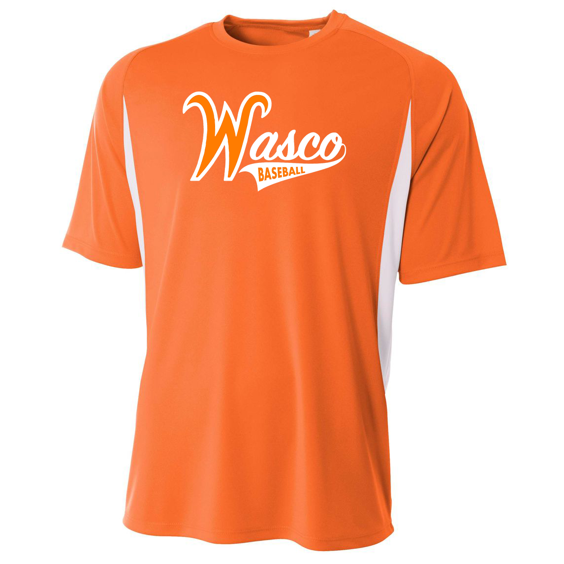 Wasco Union HS Baseball Color Block Short Sleeve Performance Tee