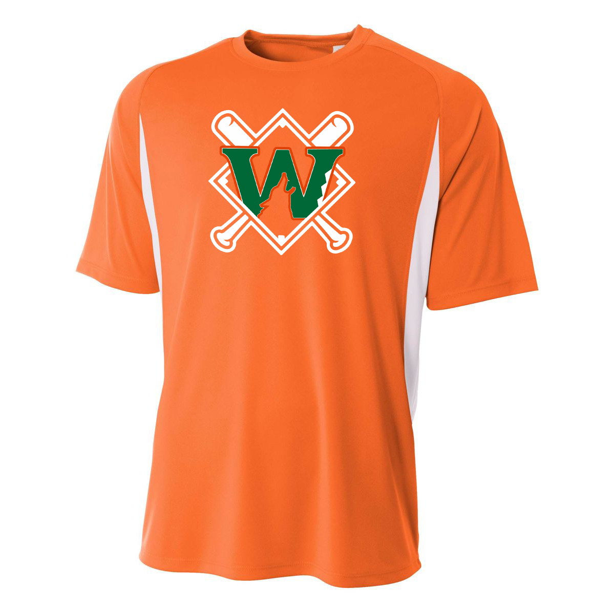 NF Wolves Baseball Cooling Performance Color Block Short Sleeve Tee