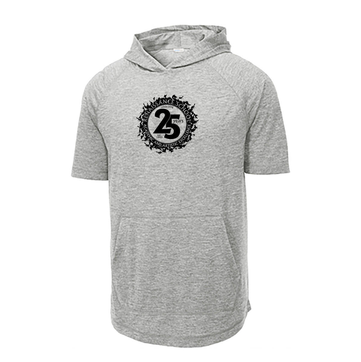 Renaissance School Tri-Blend Wicking Short Sleeve Hoodie