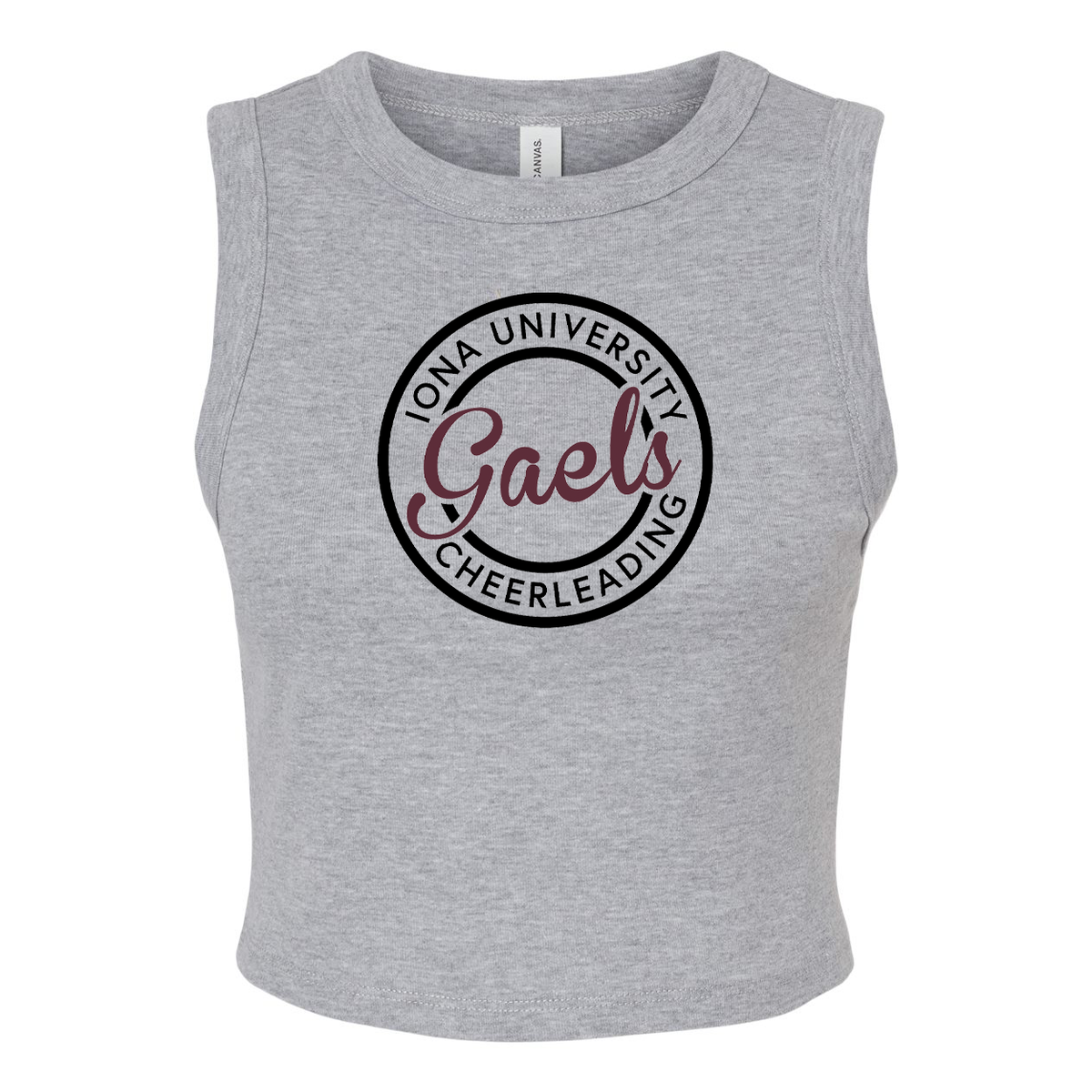 Iona University Cheer Women's Micro Rib Muscle Crop Tank