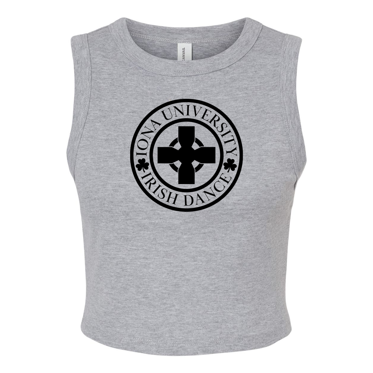 Iona University Irish Dance Women's Micro Rib Muscle Crop Tank