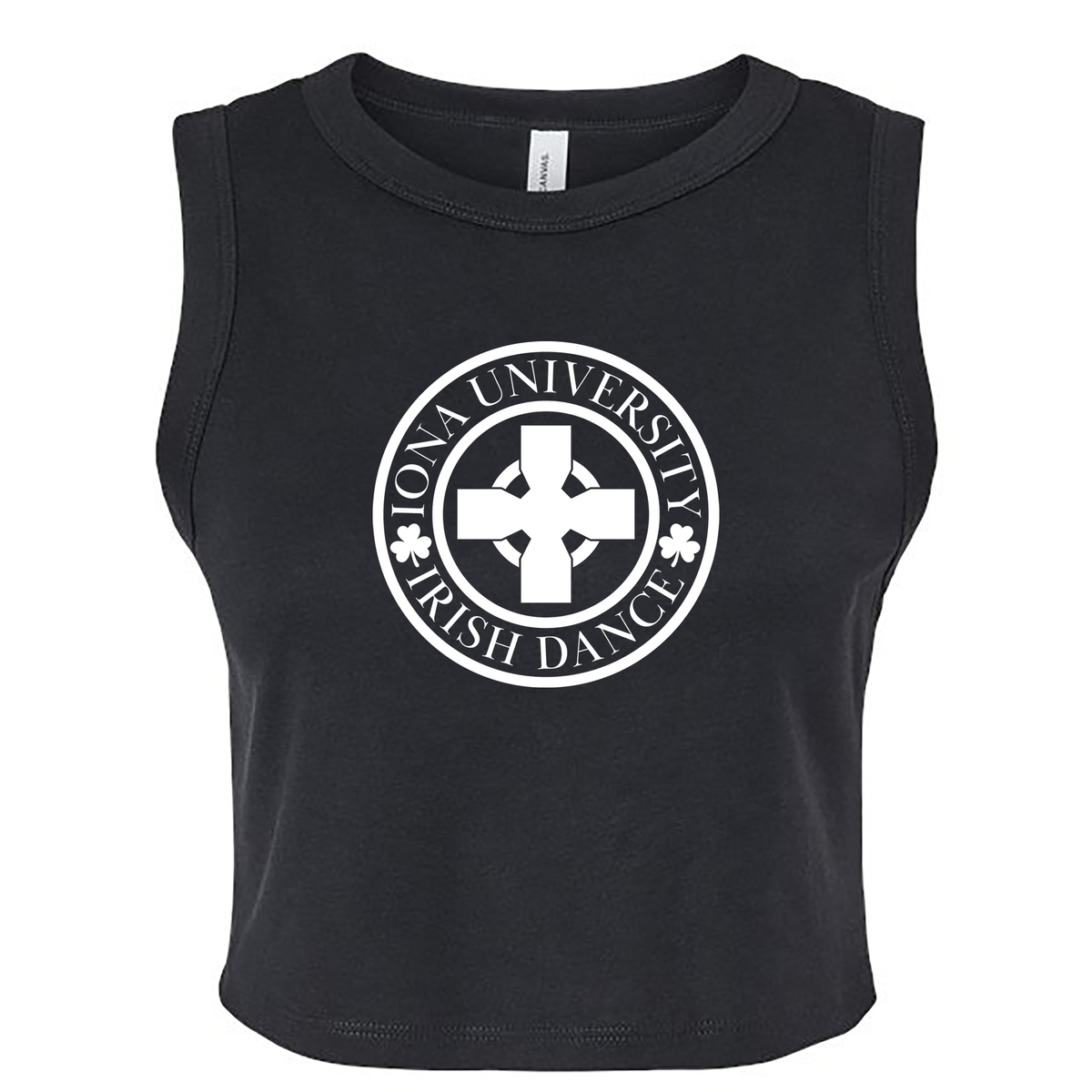 Iona University Irish Dance Women's Micro Rib Muscle Crop Tank