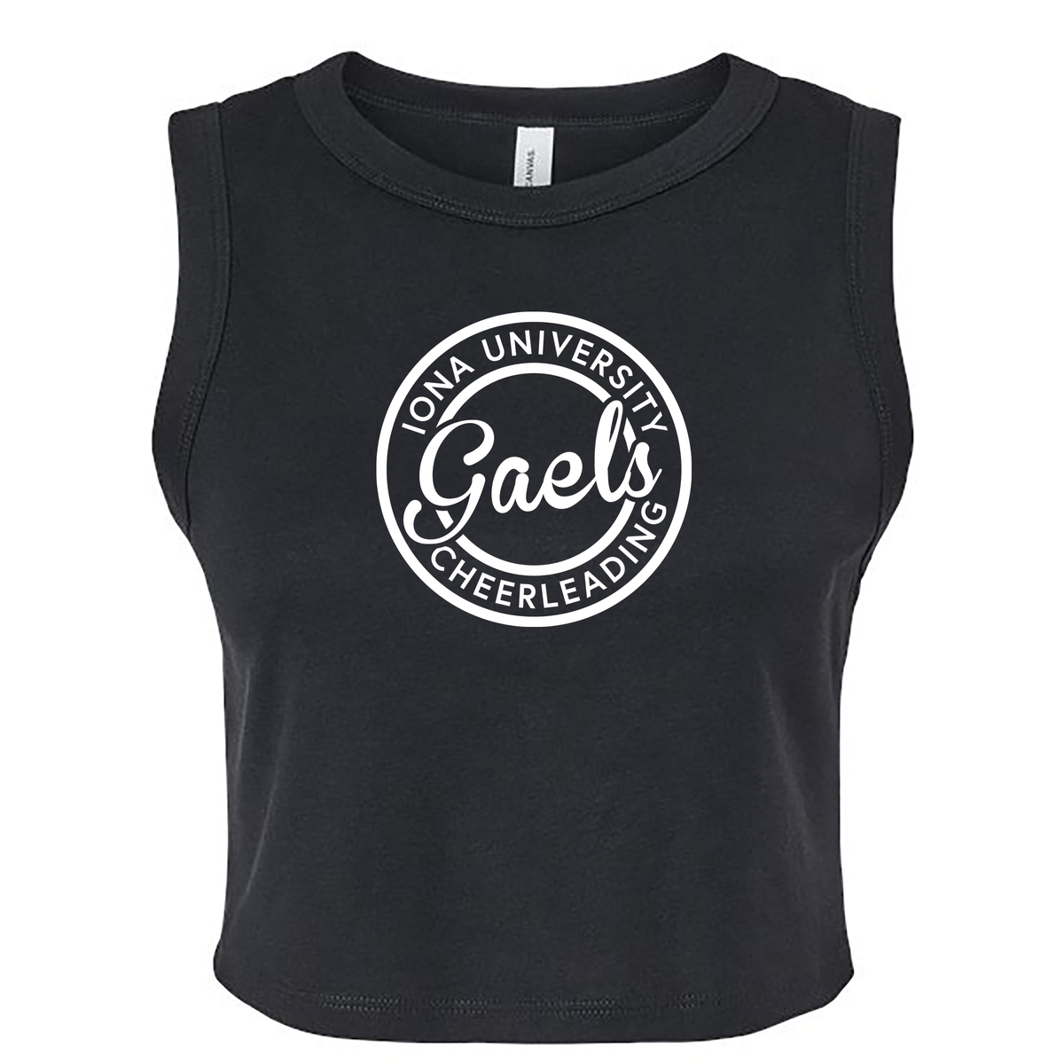 Iona University Cheer Women's Micro Rib Muscle Crop Tank