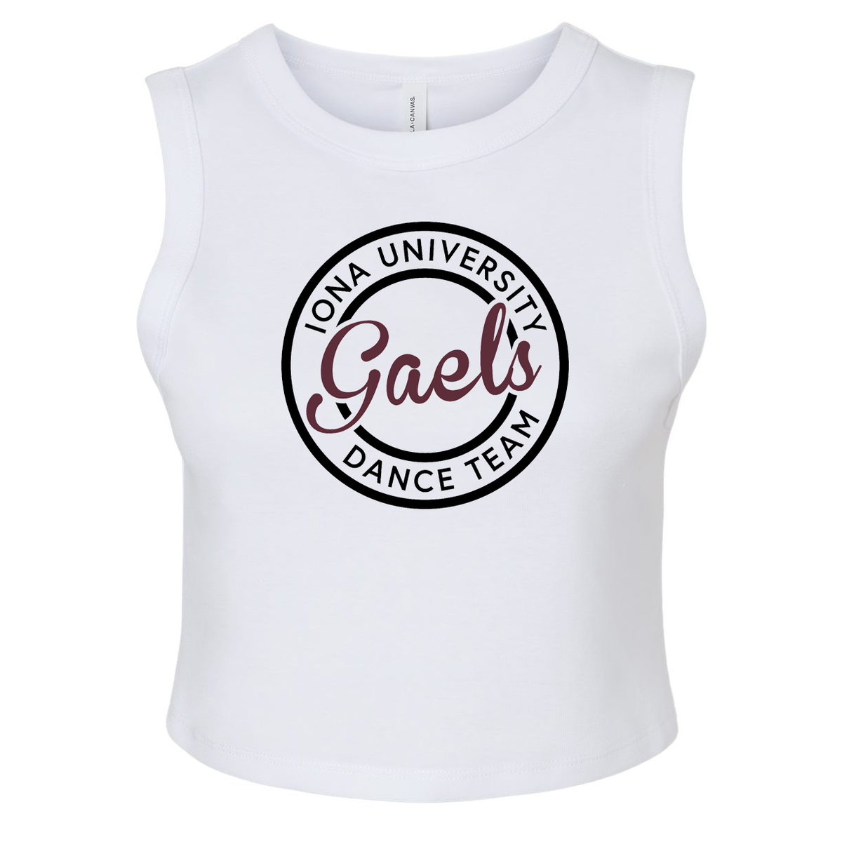 Iona University Dance Women's Micro Rib Muscle Crop Tank