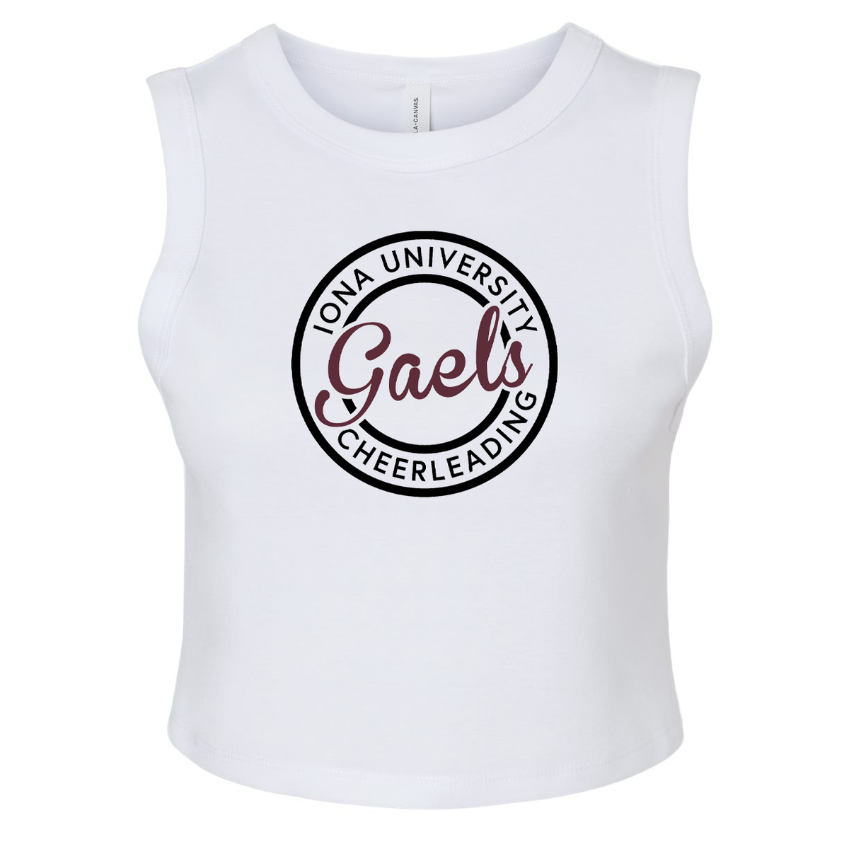 Iona University Cheer Women's Micro Rib Muscle Crop Tank