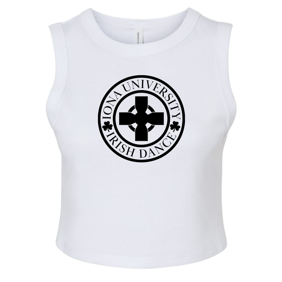 Iona University Irish Dance Women's Micro Rib Muscle Crop Tank