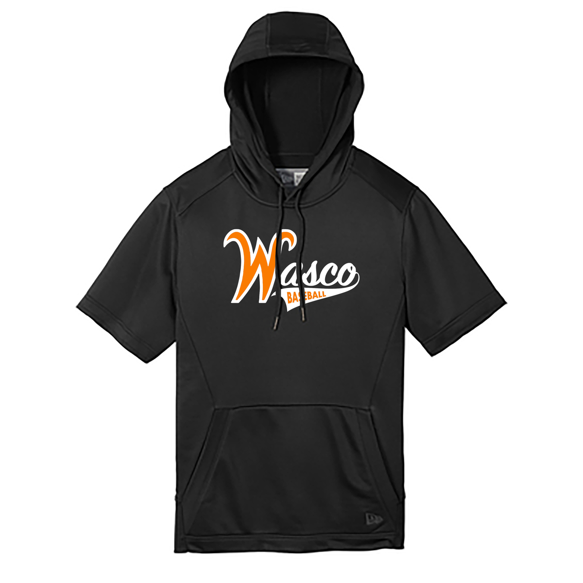 Wasco Union HS Baseball New Era Performance Terry Short Sleeve Hoodie