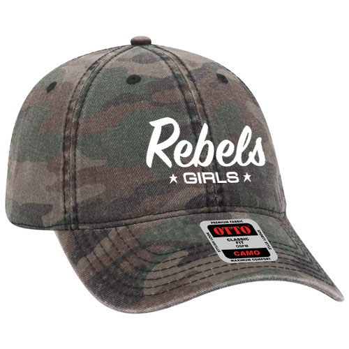 Rebels LC Girls Lacrosse Camo Baseball Cap