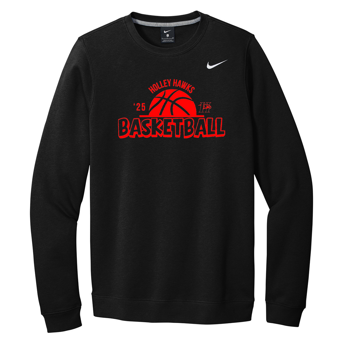 Holley Central School Girls Basketball Nike Fleece Crew Neck