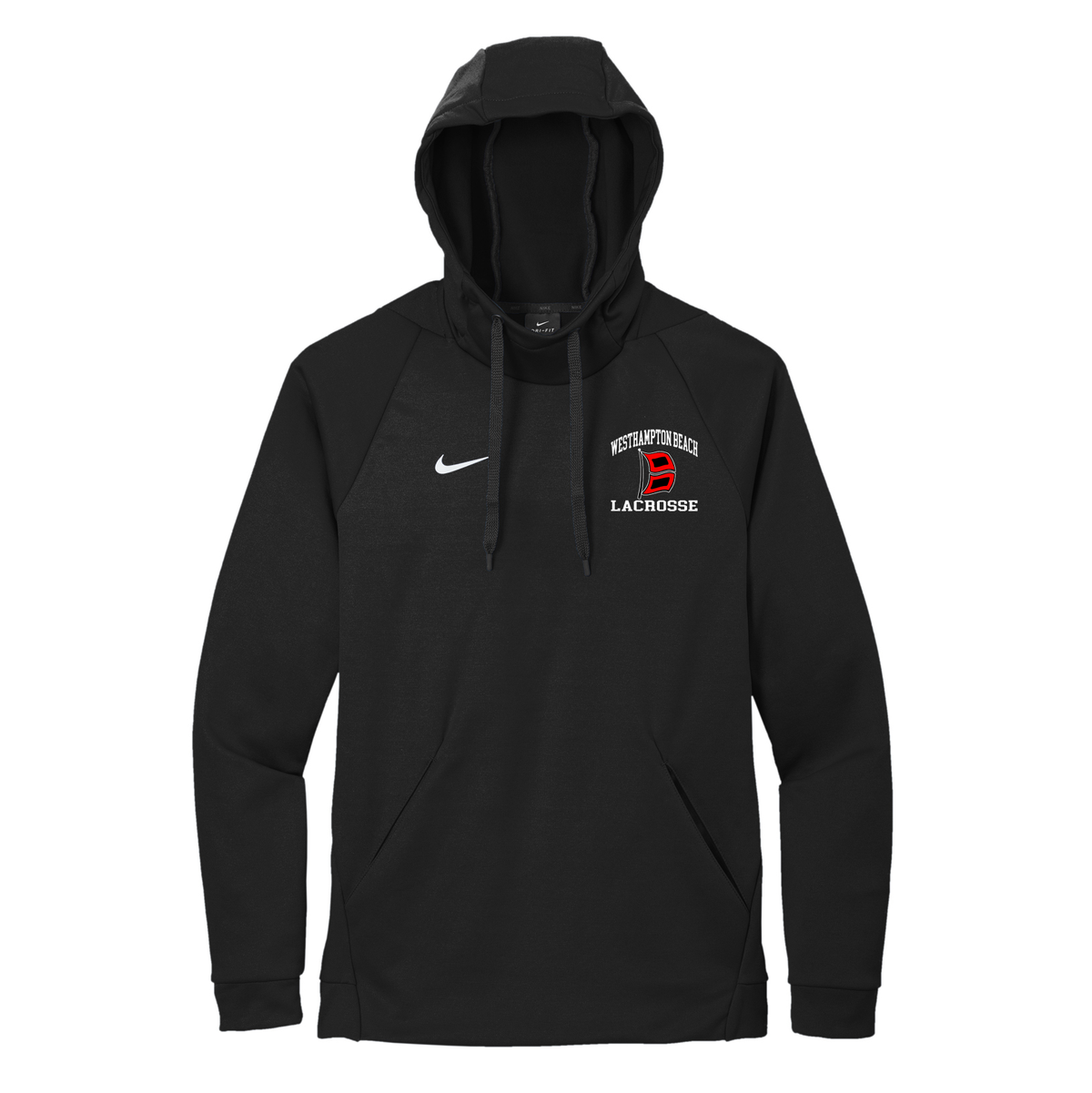 Westhampton Beach Boys Lacrosse Nike Therma-FIT Embroidered Hoodie