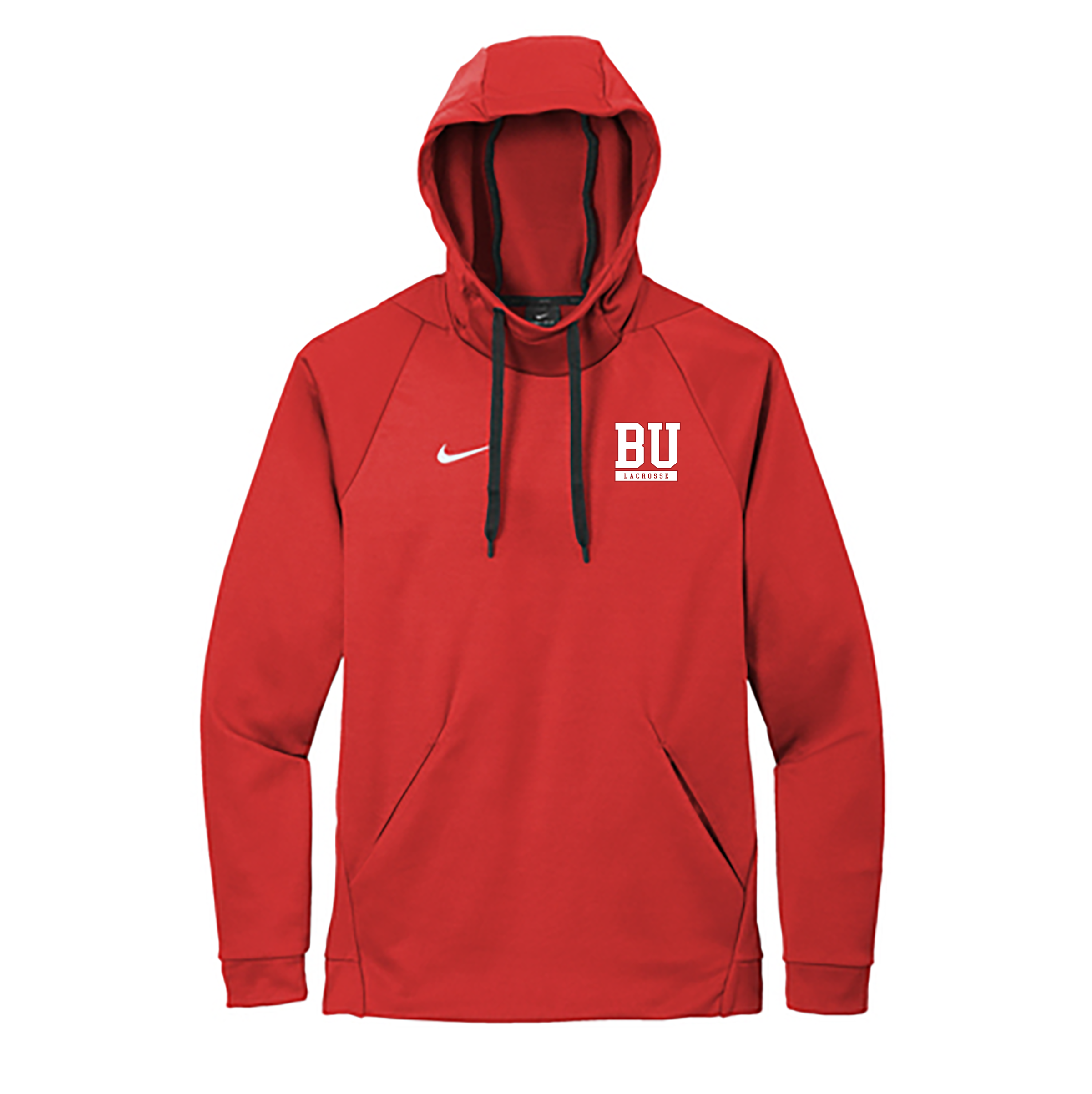 Boston University Lacrosse Nike Therma FIT Embroidered Hoodie