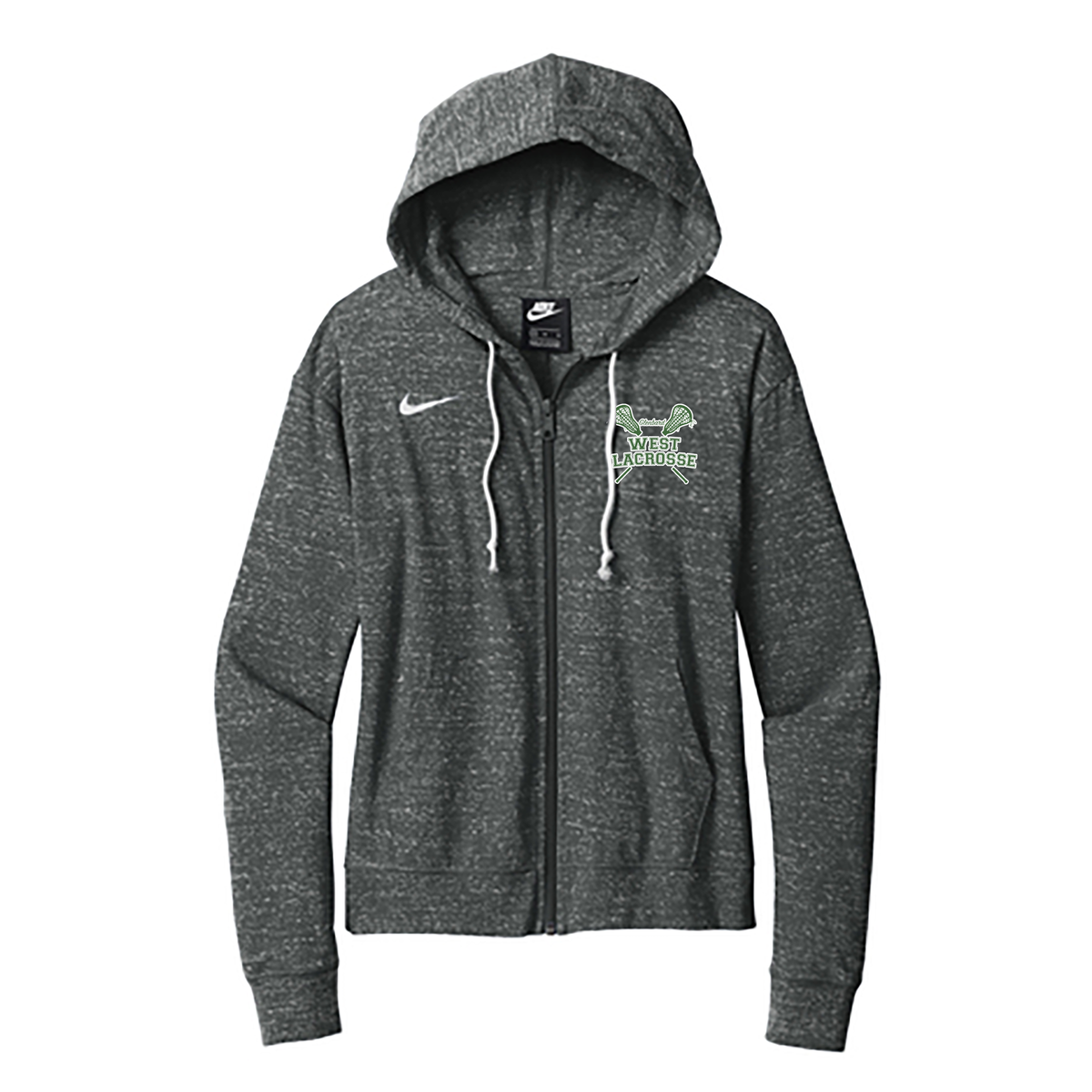 Glenbard West Lacrosse Nike Ladies Gym Vintage Full-Zip Hoodie