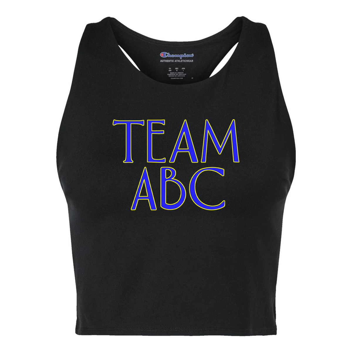 ABC Shoreline Gymnastics Women's Crop Racerback Tank Top