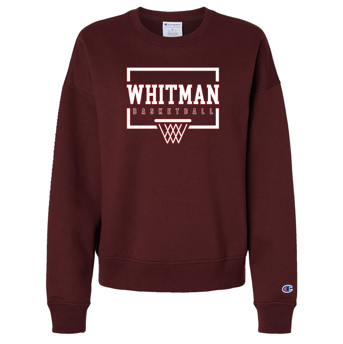 Whitman Women's Basketball Garment-Dyed Crewneck Sweatshirt
