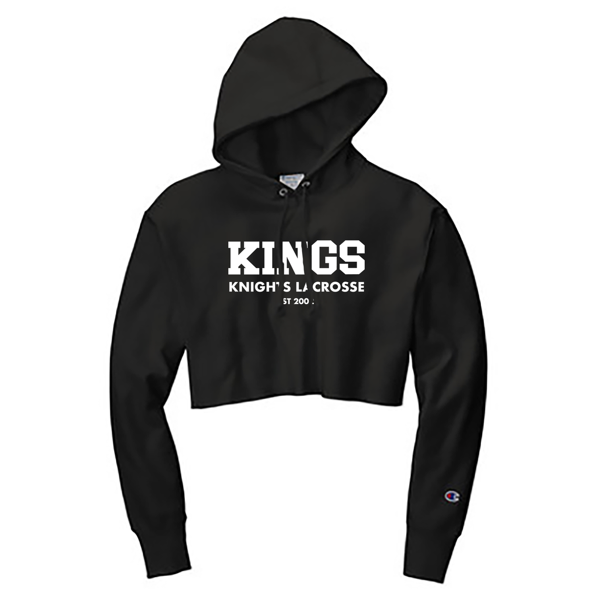 Kings Men's Lacrosse Champion Women’s Reverse Weave Cropped Cut-Off Hooded Sweatshirt