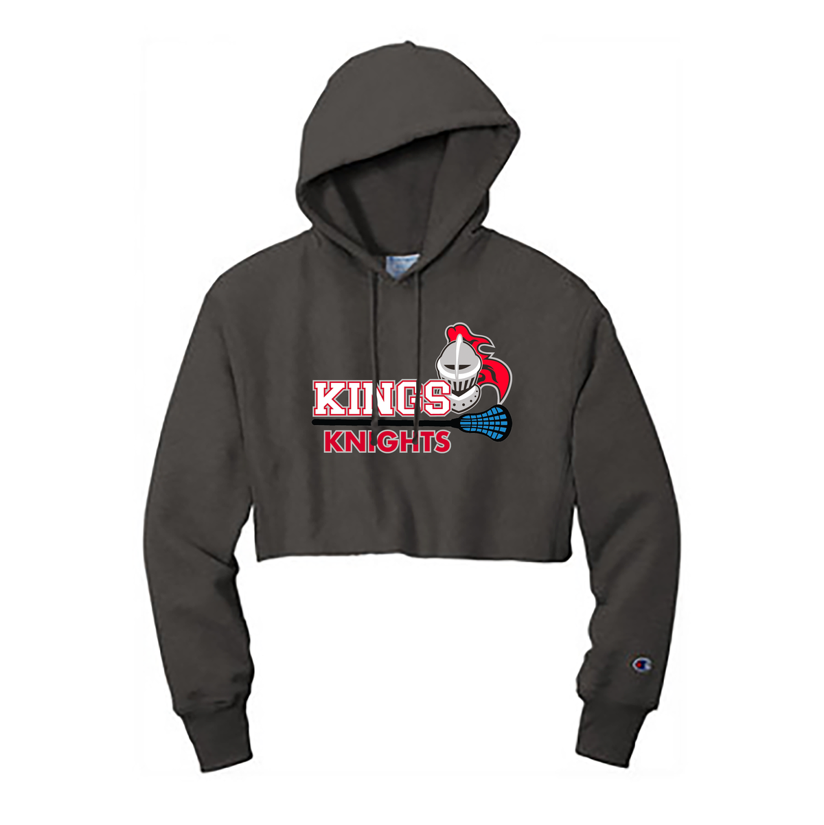 Kings Men's Lacrosse Champion Women’s Reverse Weave Cropped Cut-Off Hooded Sweatshirt