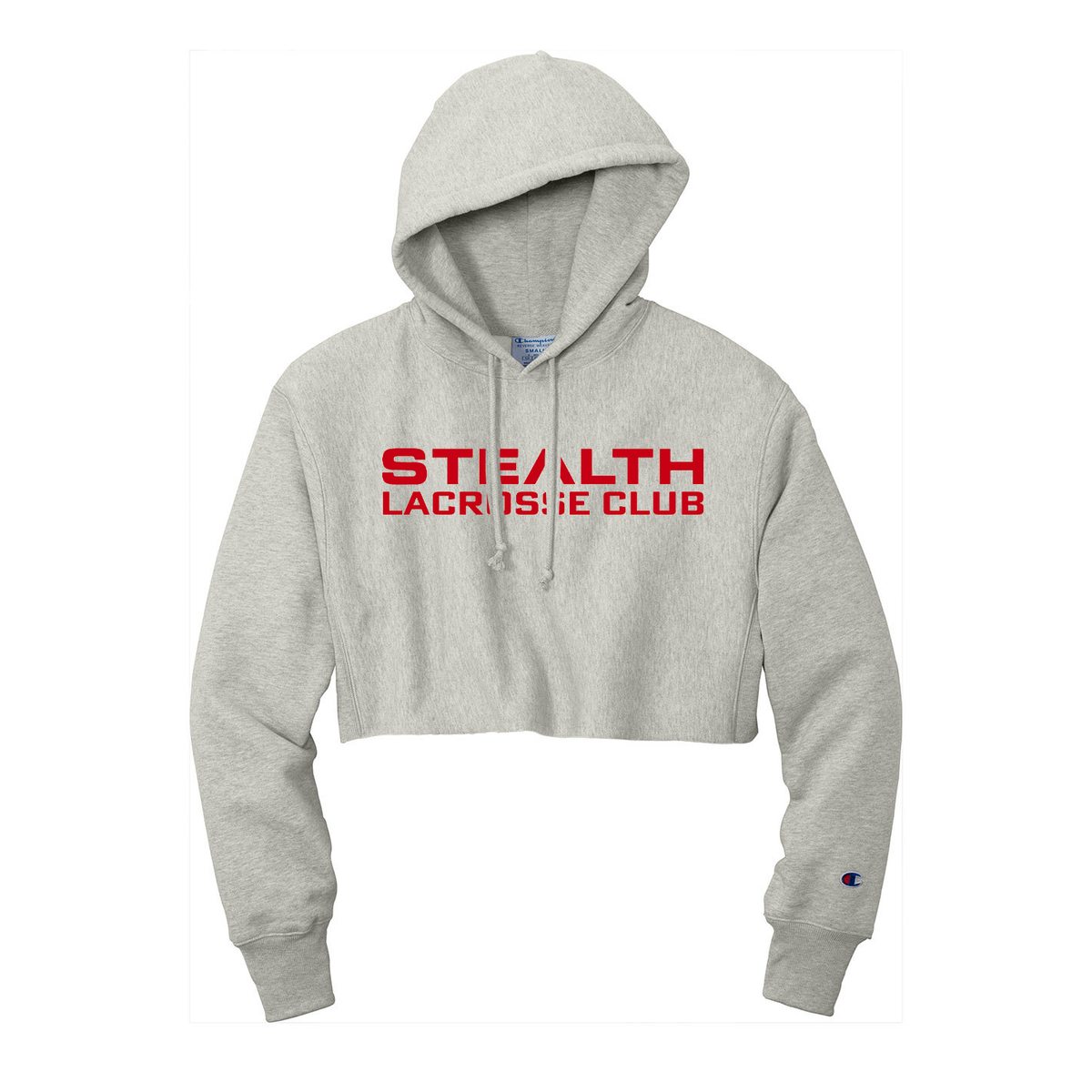 Stealth Lacrosse Club Champion Women’s Reverse Weave Cropped Cut-Off Hooded Sweatshirt