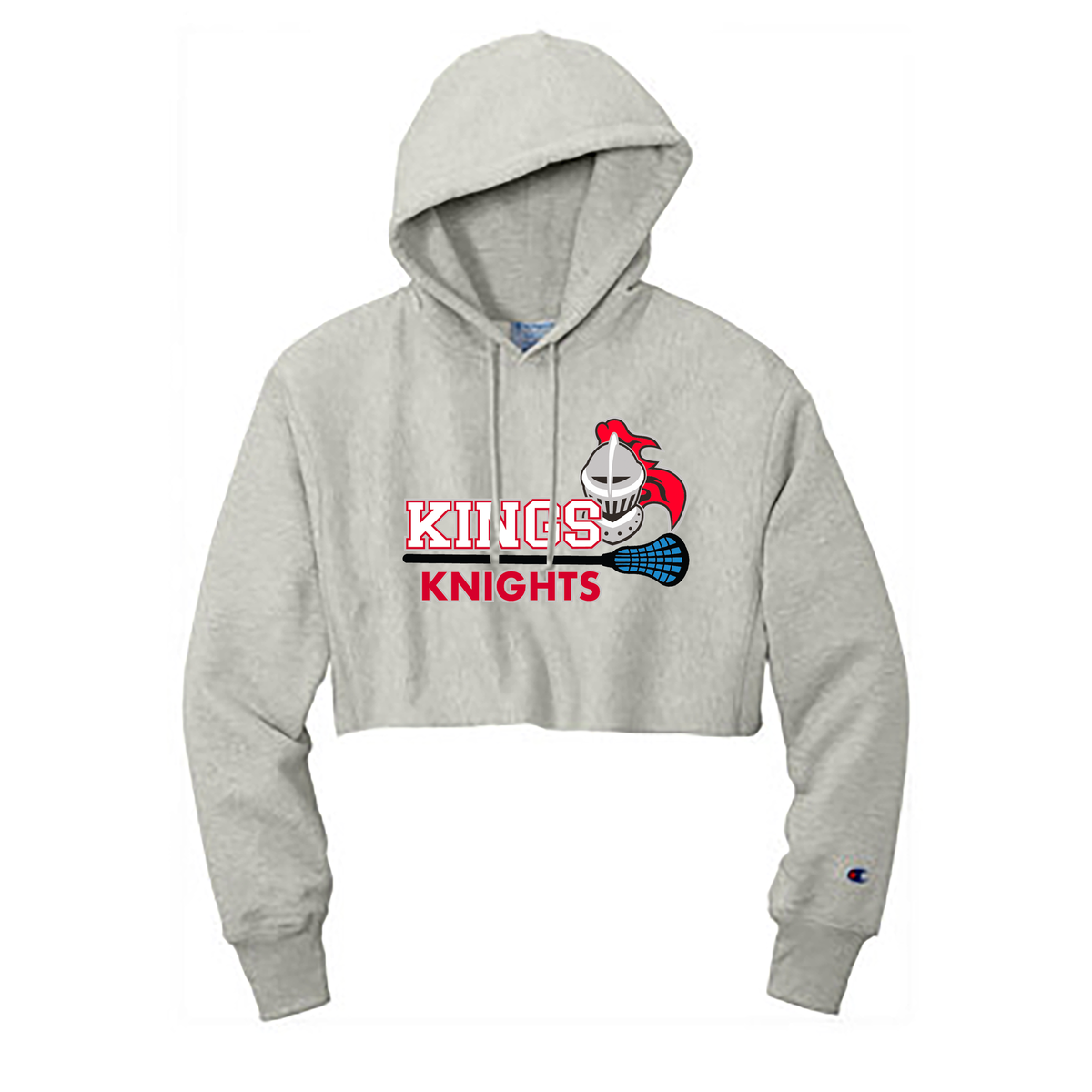 Kings Men's Lacrosse Champion Women’s Reverse Weave Cropped Cut-Off Hooded Sweatshirt