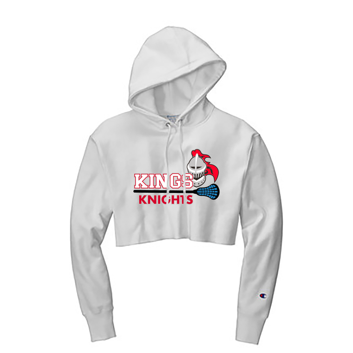 Kings Men's Lacrosse Champion Women’s Reverse Weave Cropped Cut-Off Hooded Sweatshirt