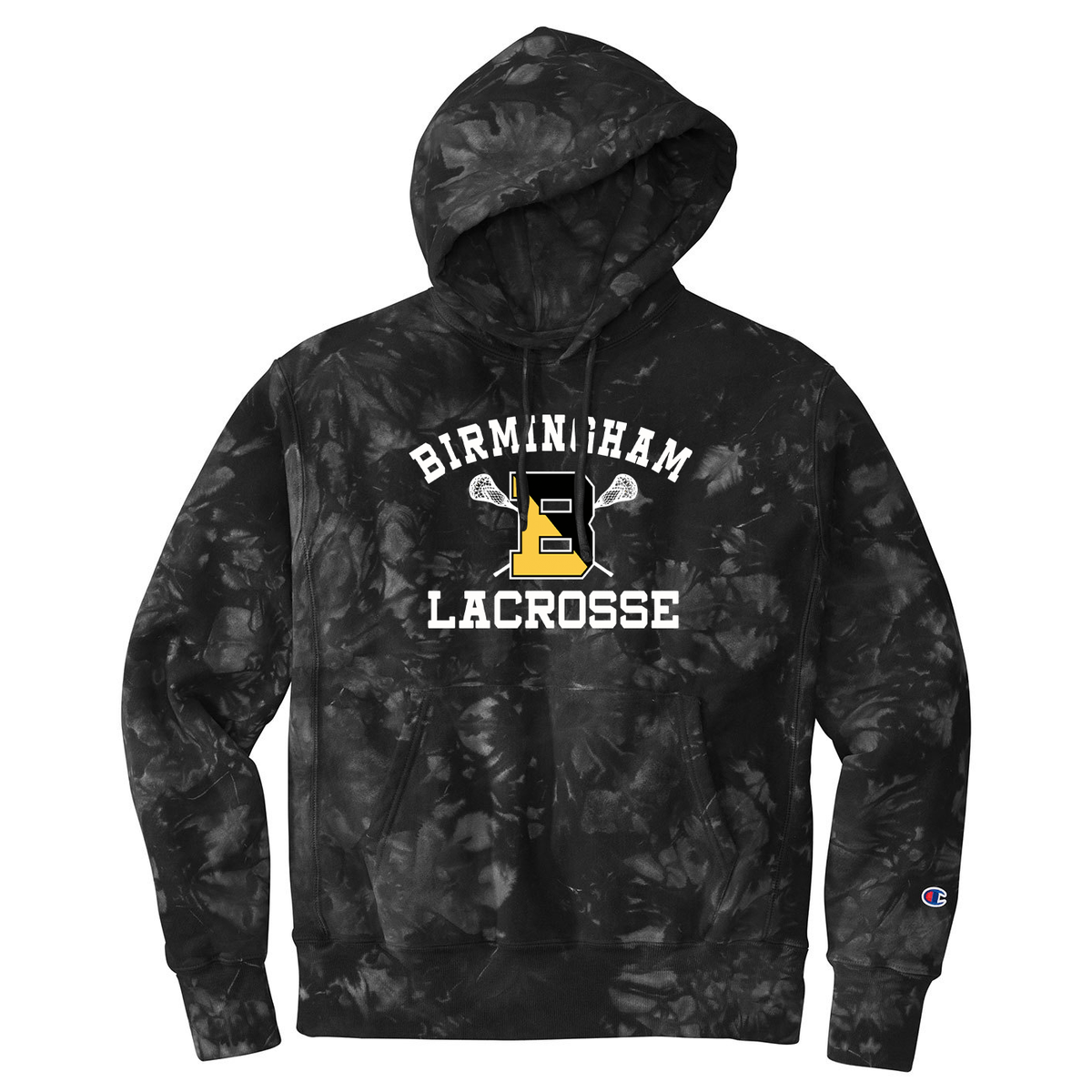 Birmingham Lacrosse Champion ® Reverse Weave ® Scrunch-Dye Tie-Dye Hooded Sweatshirt