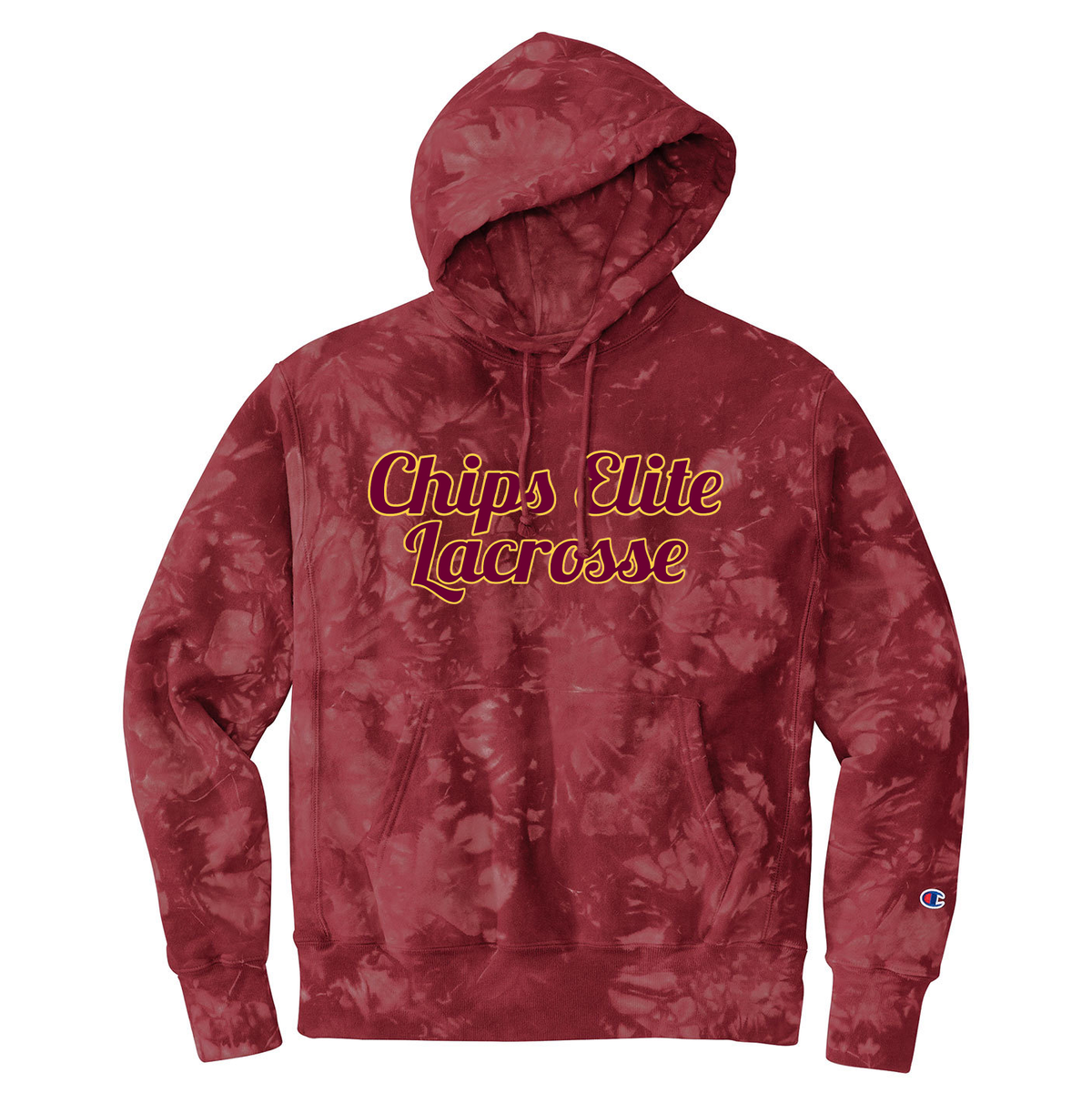 Chips Elite Lacrosse Champion ® Reverse Weave ® Scrunch-Dye Tie-Dye Hooded Sweatshirt