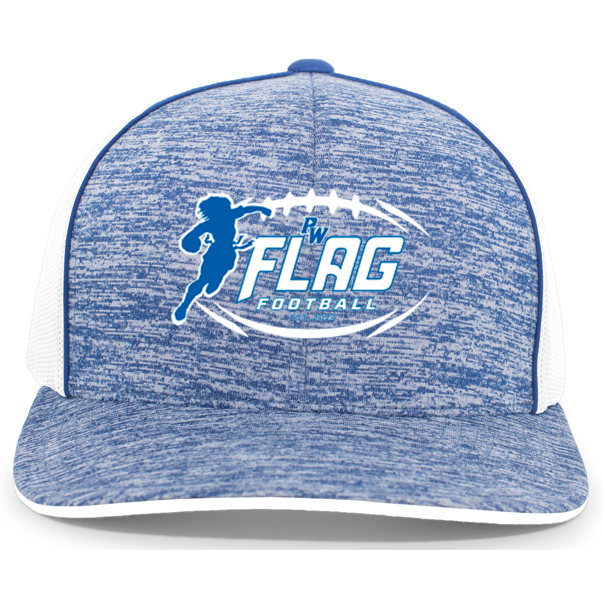 Port Washington Flag Football Heather Trucker Snapback