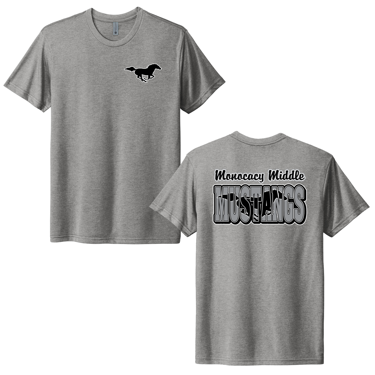 Monocacy Middle School Next Level Triblend Short Sleeve Crew