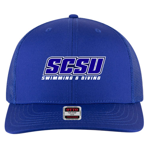 SCSU Swim and Dive Mid Profile Mesh Back Trucker Hat