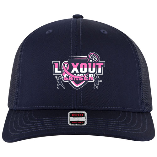 LaxOut Cancer Mid Profile Mesh Back Trucker Hat