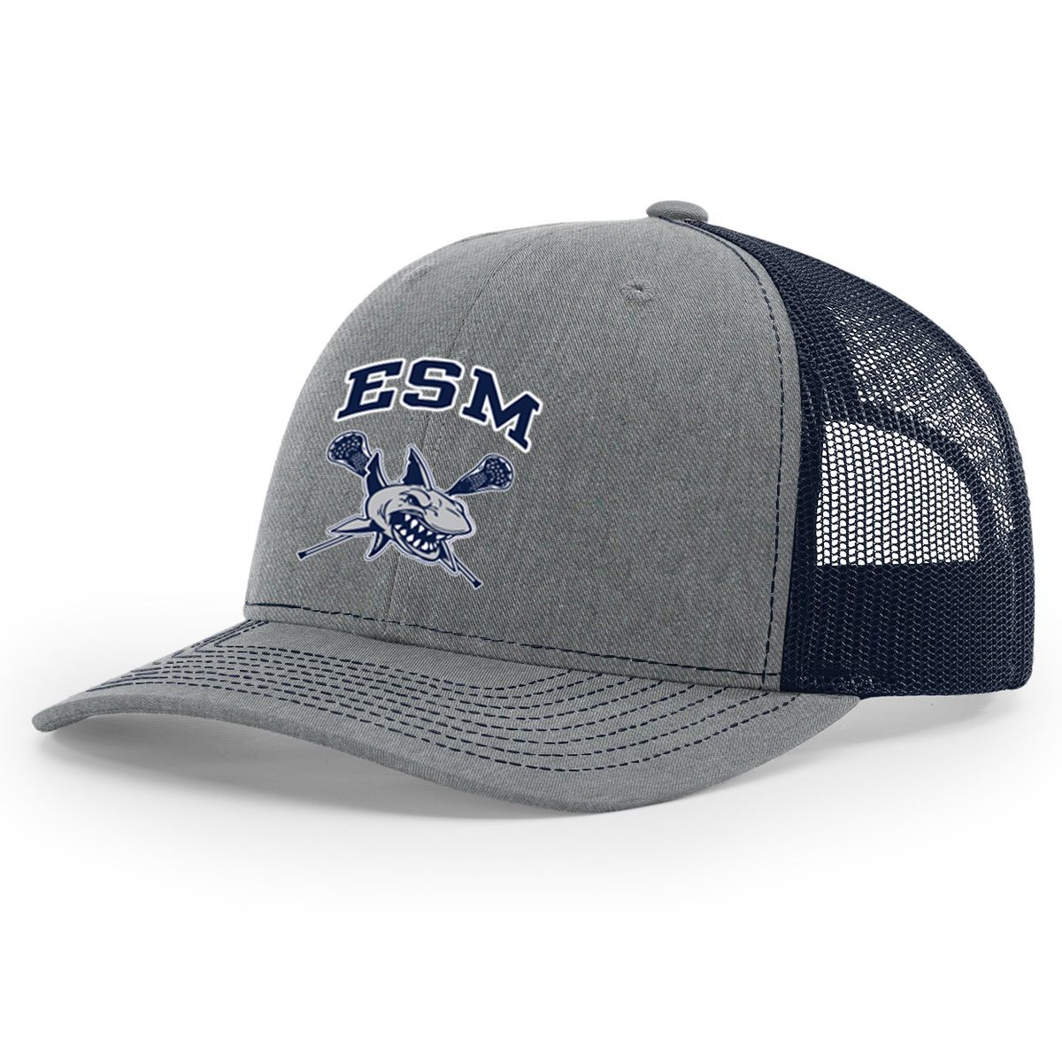 ESM Sharks Lacrosse Snapback Trucker Cap