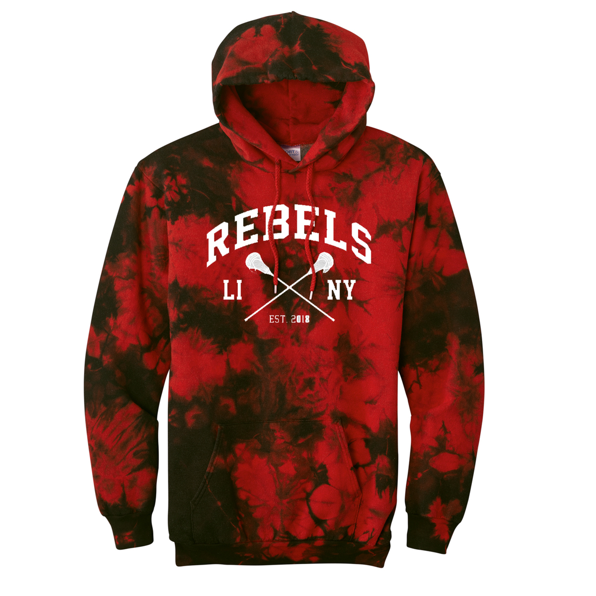 Rebels Lacrosse Crystal Tie-Dye Sweatshirt