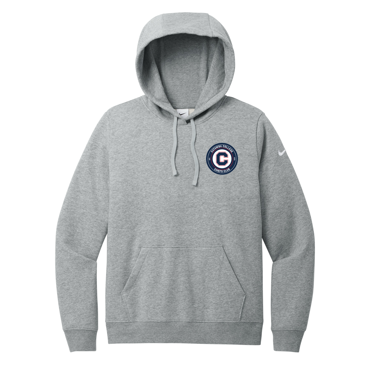 Catawba College Chiefs Club Nike Ladies Club Fleece Sleeve Swoosh Pullover Hoodie