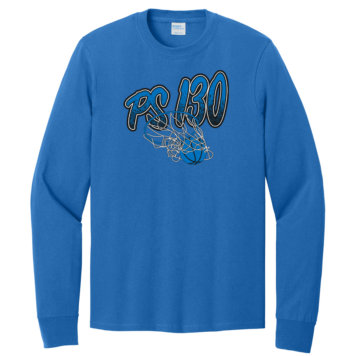 PS 130 Cotton Long Sleeve Shirt - Basketball Logo