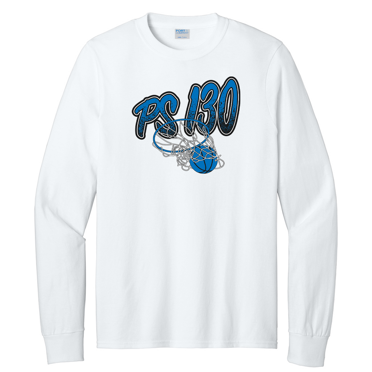 PS 130 Cotton Long Sleeve Shirt - Basketball Logo