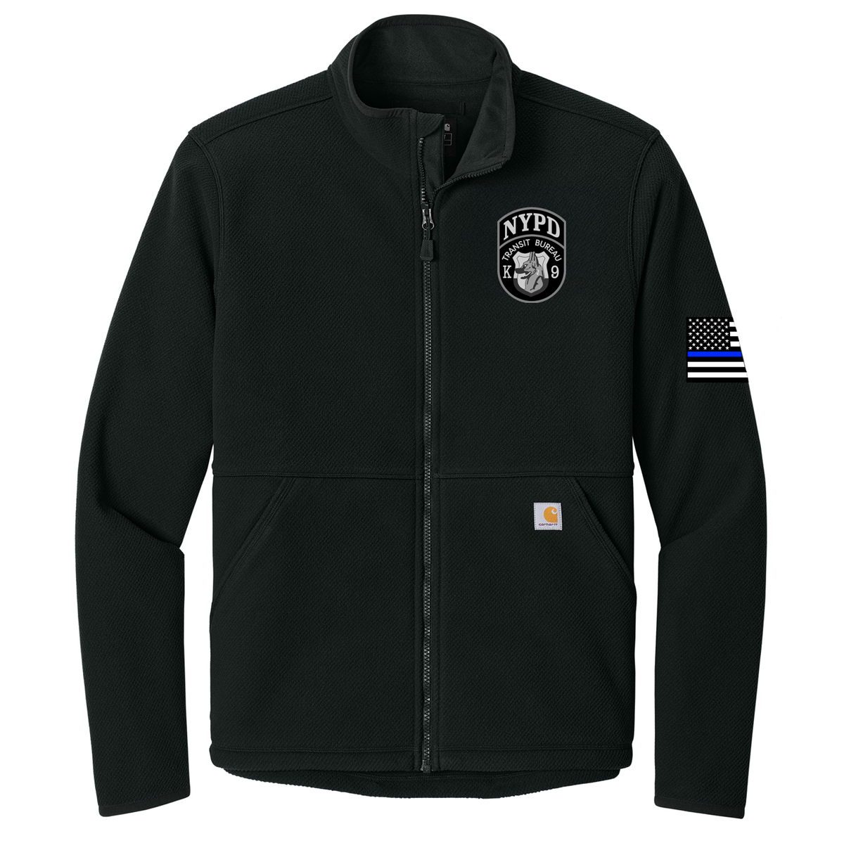 NYPD Transit K9 Carhartt Textured Full-Zip Fleece Jacket