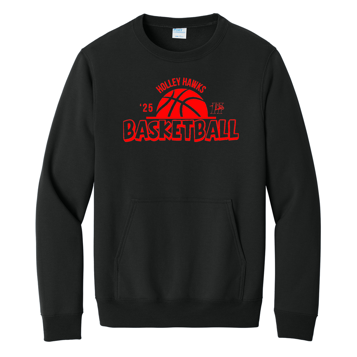 Holley Central School Girls Basketball Core Fleece Crewneck Sweatshirt