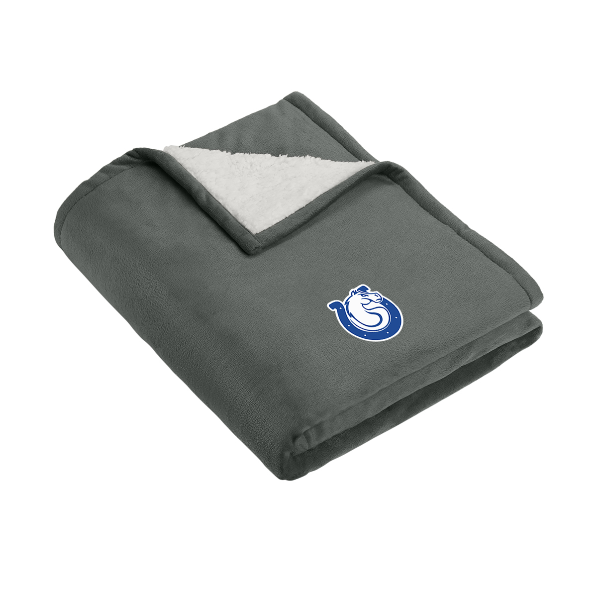 Calhoun Colts HS Football Heather Grey Blanket