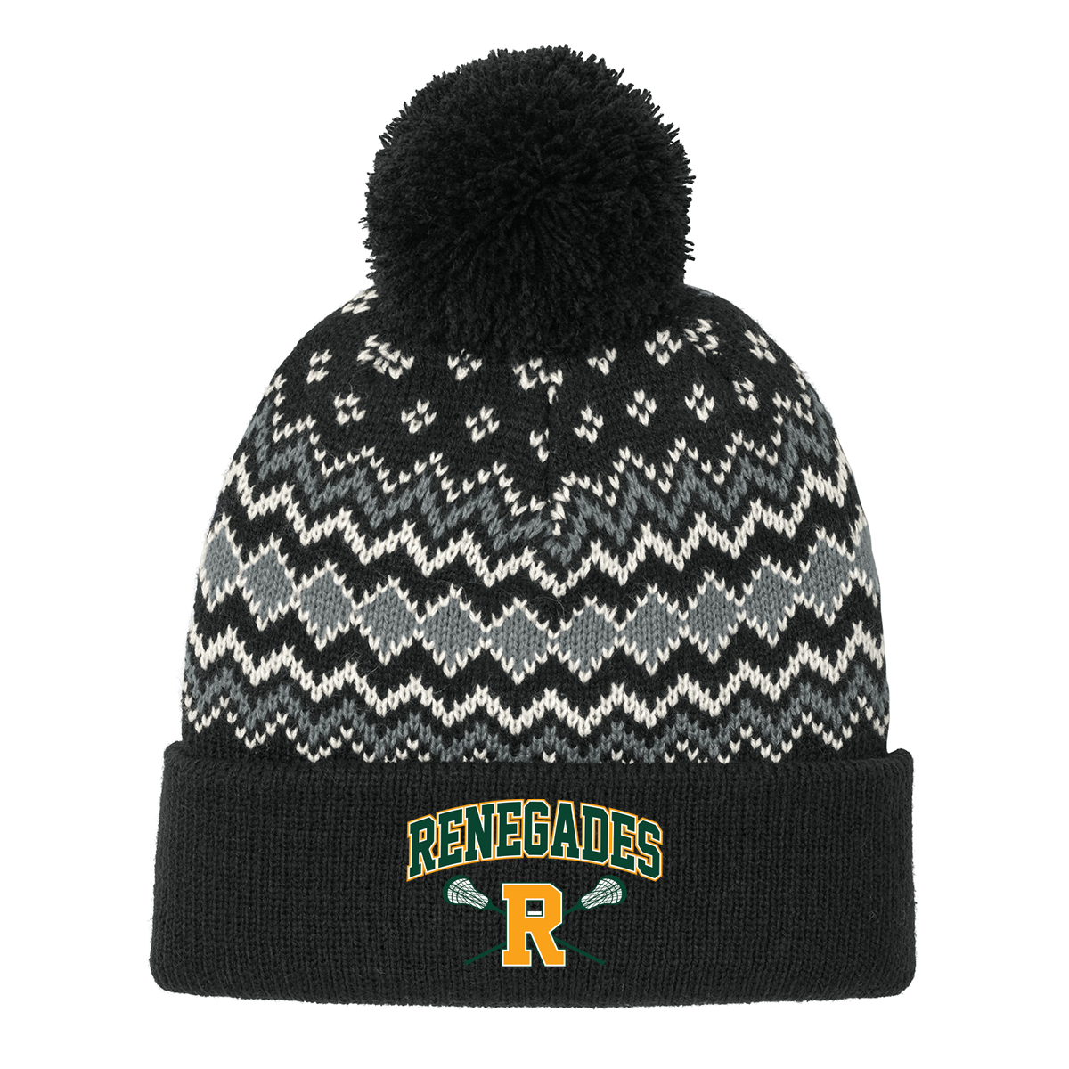 NJ Renegades Lacrosse Port Authority® Alpine Pom Beanie